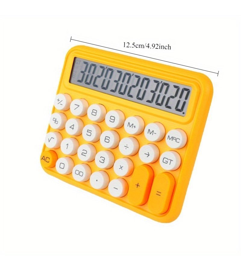 Cute Silent Calculator Olive Green Style Colorful Stress Relief Large Button Keyboard Office Mechanical Calculator Powered By Aaa Batteries Batteries Not Included In Shipping - Image 4