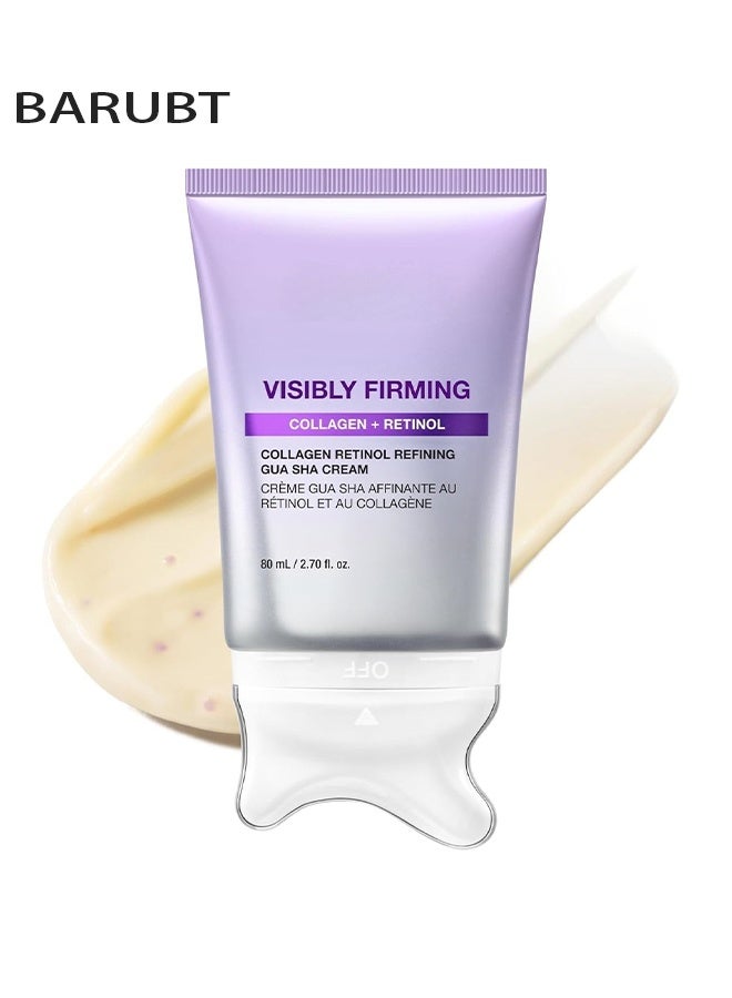 BARUBT Collagen Retinol Refining Gua Sha Cream, Neck Cream For Lifting & Firming, Jawline to Décolleté, Daily Moisturizer, Fine Line Care, Neck Massager, Korean Skin Care, 80ml 2.7fl.oz - Image 1