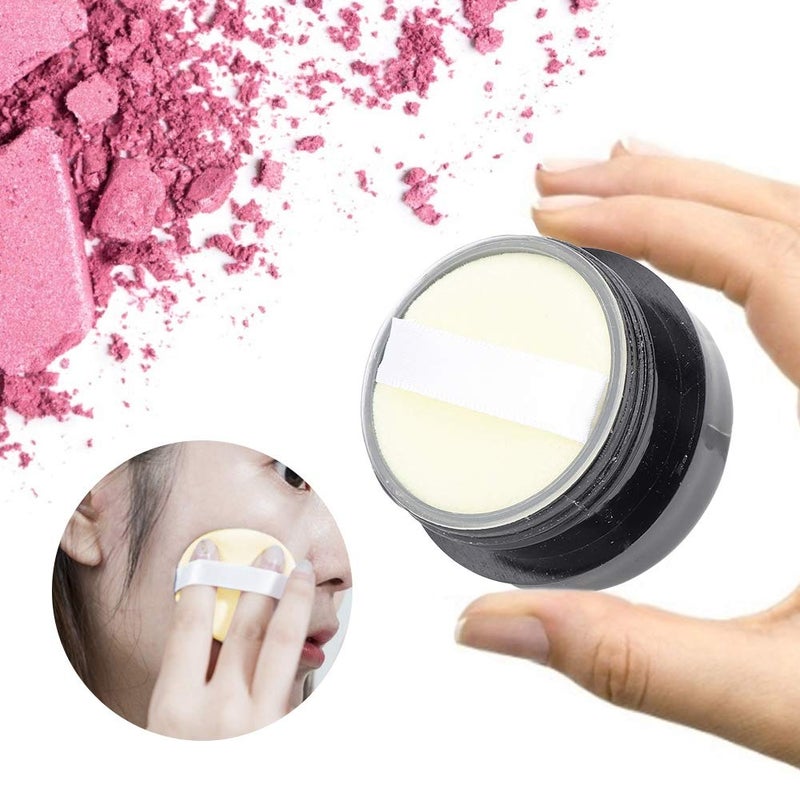 Ymiko Empty Loose Powder, Powder Puff Container Vintage Rose Empty Makeup Loose Powder Dispenser Box Cosmetic Case With Powder Puff Black (Black) Powder Puff And Container - Image 5
