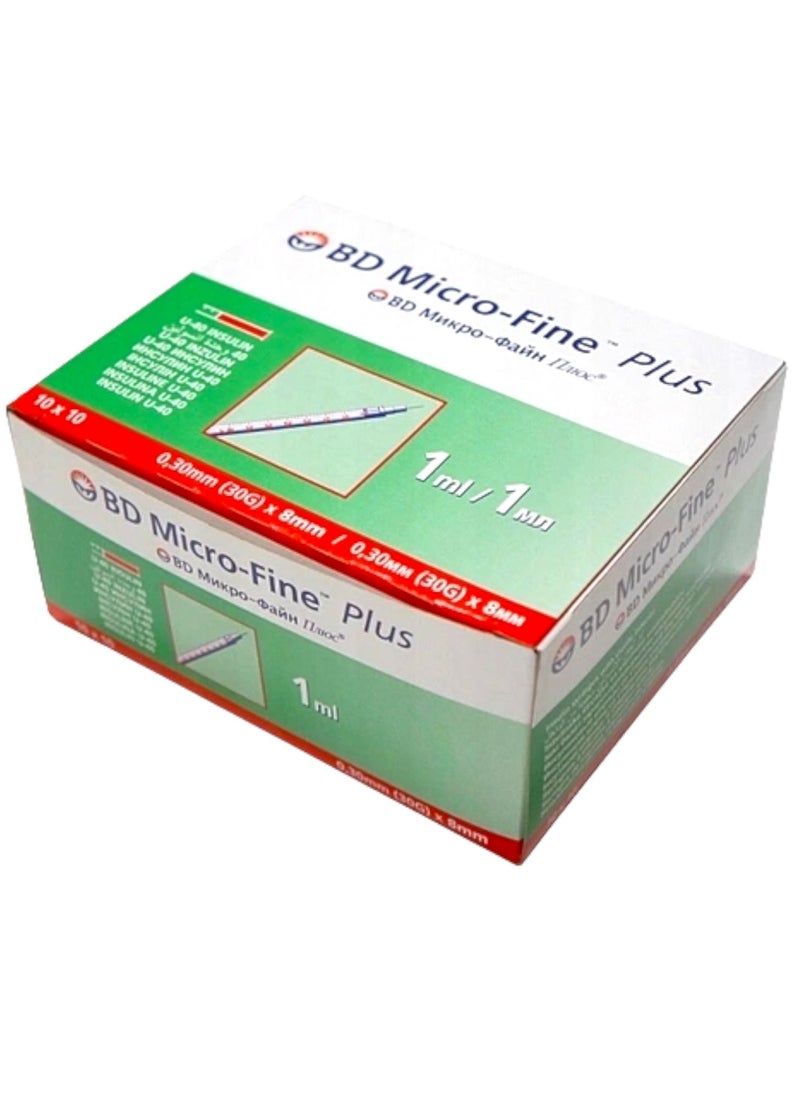 BD Micro Fine Plus Insulin Syringe 1 Ml 100's 