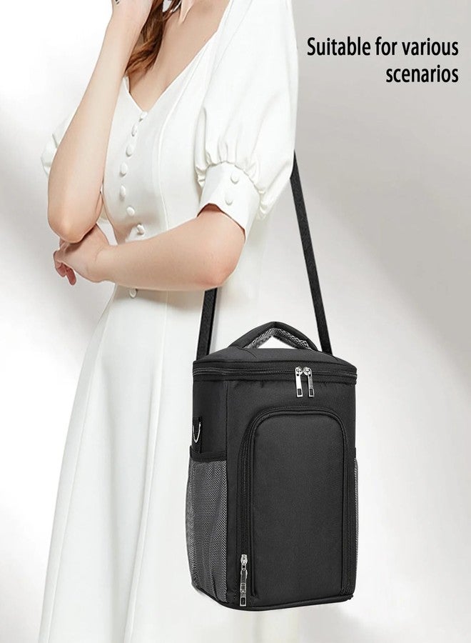 Mancro Breastmilk Cooler Bag, Fits 6 Insulated Baby Bottles Up to 9 Ounce, Breast Milk Cooler for Nursing Mom (Rectangular Shape Black) - Image 5