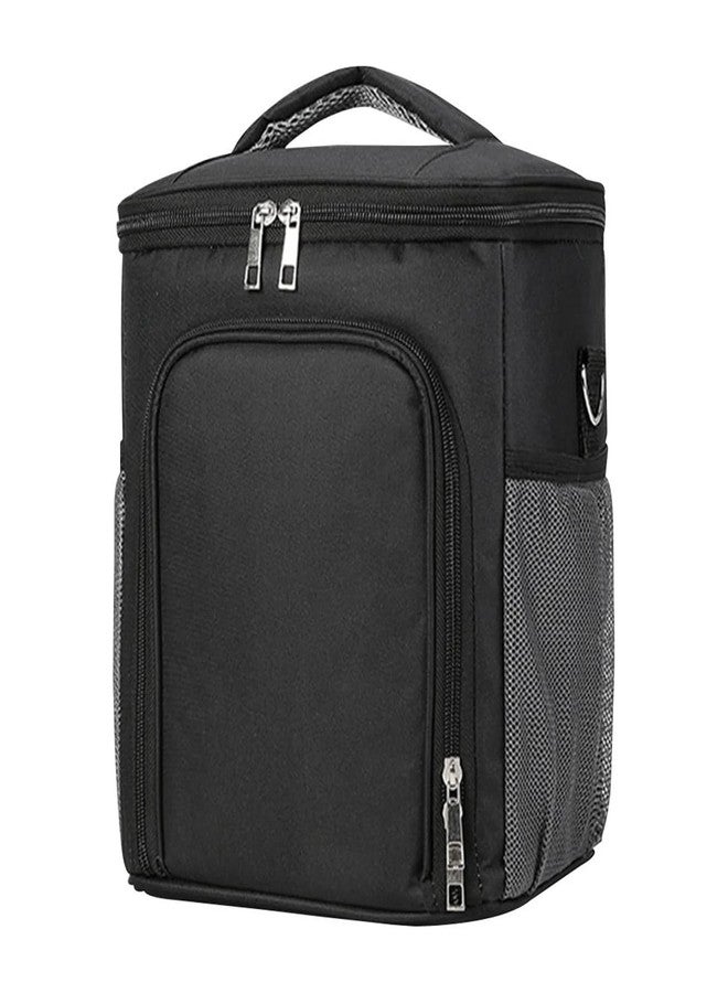 Mancro Breastmilk Cooler Bag, Fits 6 Insulated Baby Bottles Up to 9 Ounce, Breast Milk Cooler for Nursing Mom (Rectangular Shape Black) - Image 1