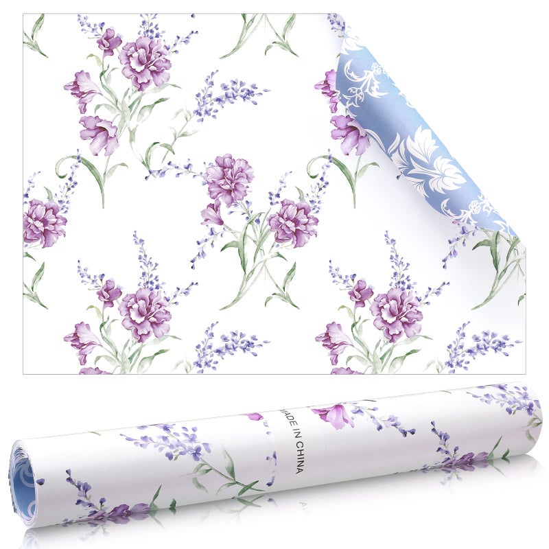 Geosar Geosar 10 Sheets Drawer Liners for Dresser Scented Drawer Liners Drawer Paper Liner Non Adhesive Scented Liners for Drawers Fragrant Drawer Liners for Home Shelf ClosetPurple Flower 