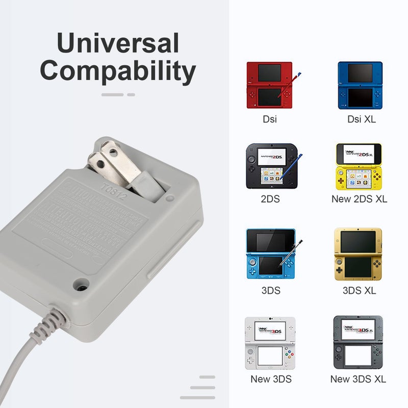 CSTESVN 2DS Charger Compatible with Nintendo 3DS/ DSi/DSi XL/New 2DS XL/New 3DS Wall Plug Power Adapter - Image 2