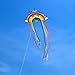 Honbo Huge Rainbow Delta Kites for Kids and Adults60 Wide with 95 Long Tail Easy Flyer Kit Line and Swivel Included Good for Outdoor Games and Summer The Beach Toys for Kids - Image 4
