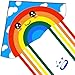 Honbo Huge Rainbow Delta Kites for Kids and Adults60 Wide with 95 Long Tail Easy Flyer Kit Line and Swivel Included Good for Outdoor Games and Summer The Beach Toys for Kids - Image 2