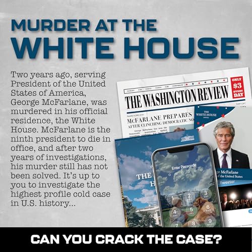 Lucky Egg MMC Murder at the White House Thrilling Murder Mystery Games for Adults in Washington DC 37 Evidence Pieces 150 Min Gameplay 355 Difficulty Cold Case Files Game for 110 Players - Image 5