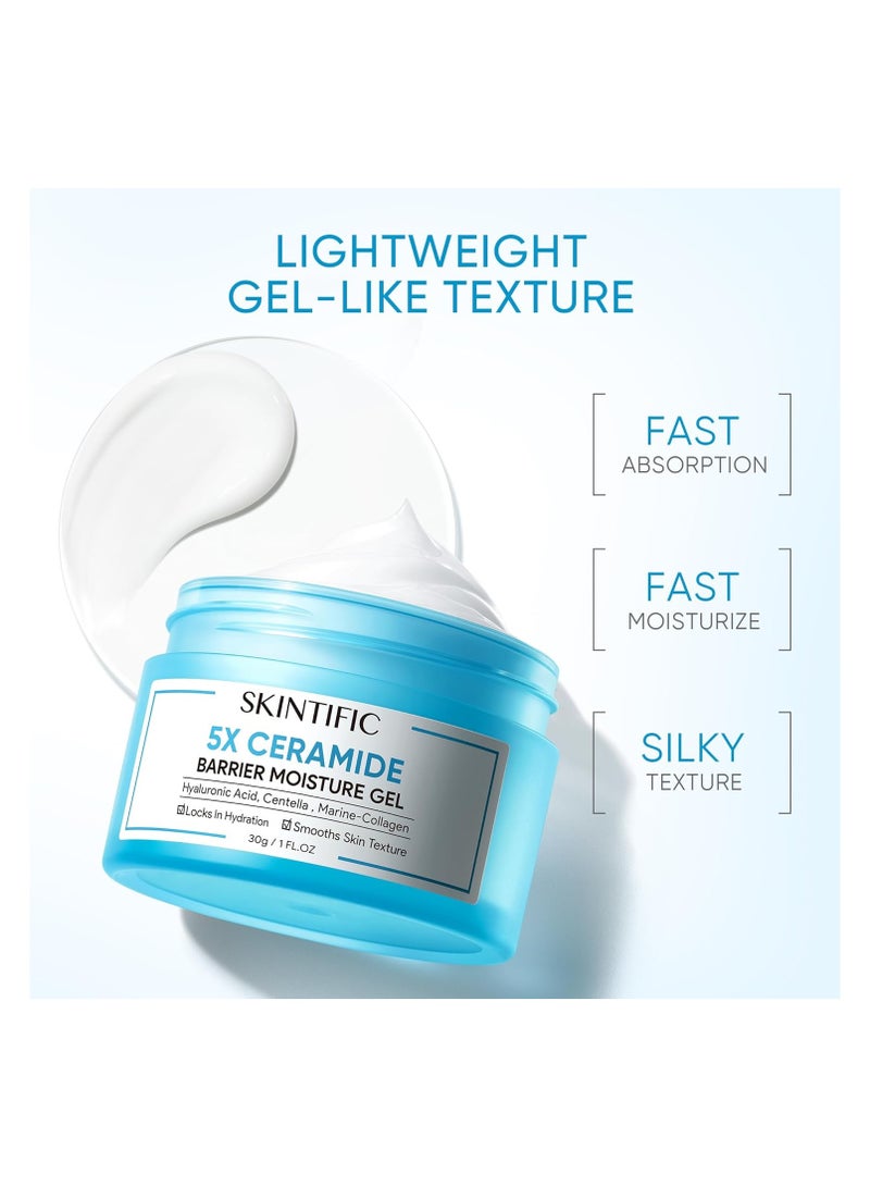 SKINTIFIC Moisturizing Cream , Face Moisturizer for All Skin ,Facial Creams with Hyaluronic Acid and 5X Ceramides, Fragrance Free Non-Comedogenic - Image 2