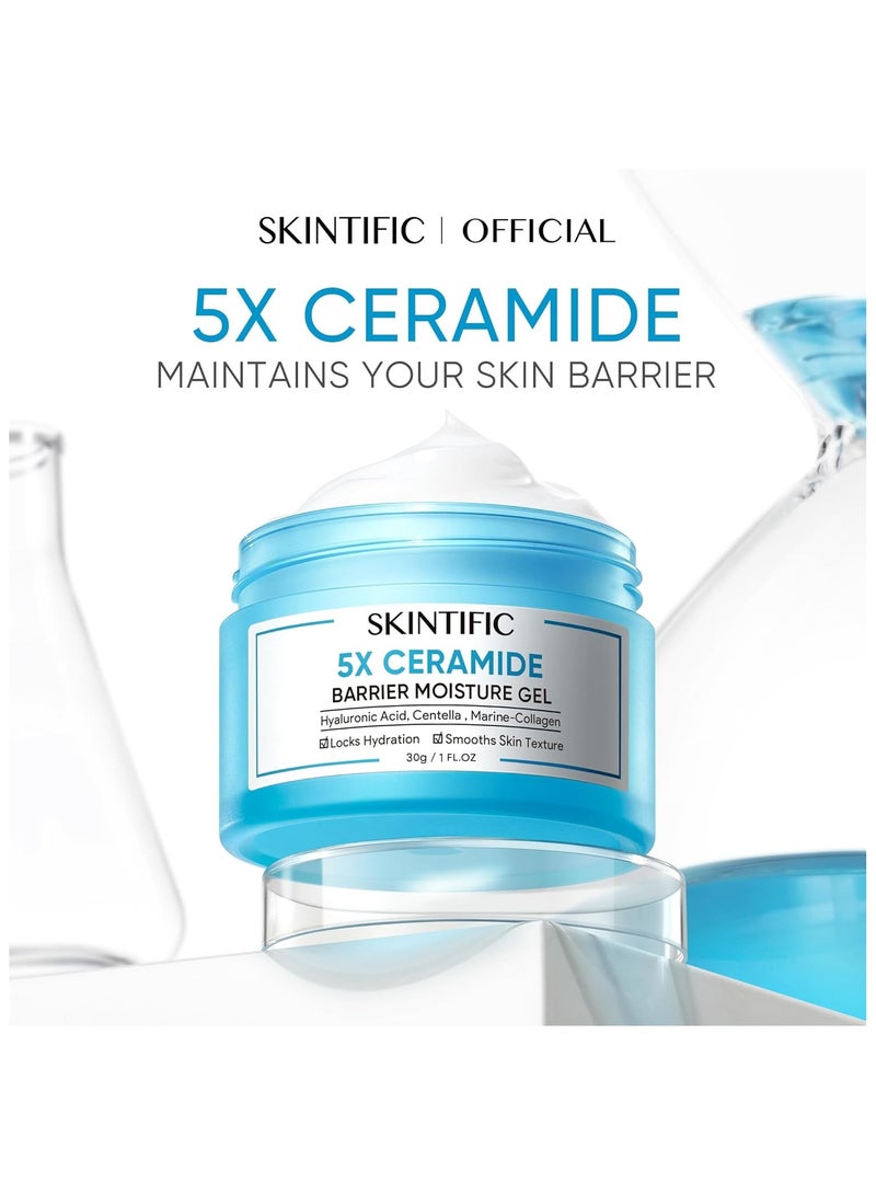 SKINTIFIC Moisturizing Cream , Face Moisturizer for All Skin ,Facial Creams with Hyaluronic Acid and 5X Ceramides, Fragrance Free Non-Comedogenic - Image 4