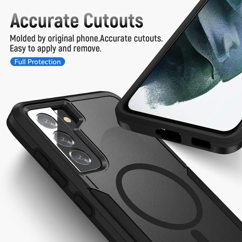 Teayoha for Samsung Galaxy S21 Plus Case,[Compatible with Magsafe] [Military Grade Drop Tested] Shockproof Magnetic Tough Rugged Protective Phone Case -6.7 inch (Black) - Image 5