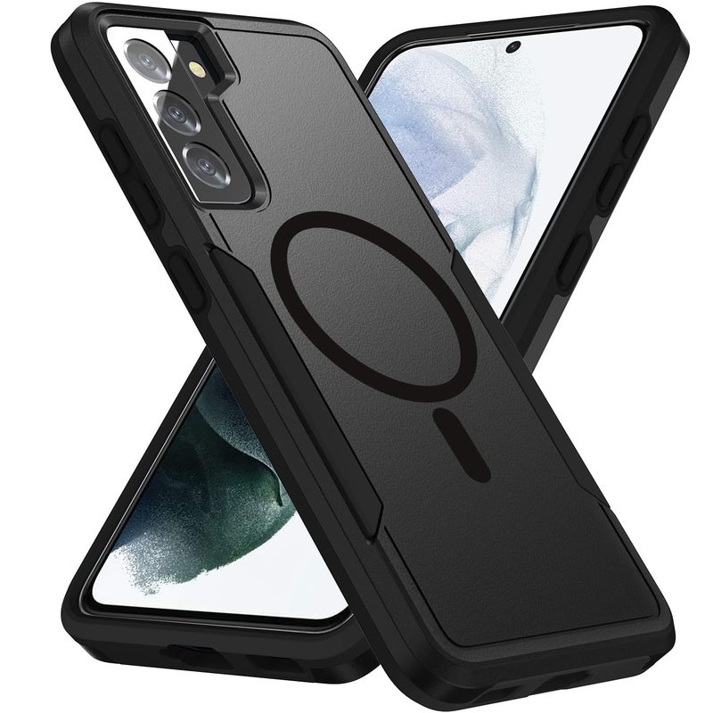 Teayoha for Samsung Galaxy S21 Plus Case,[Compatible with Magsafe] [Military Grade Drop Tested] Shockproof Magnetic Tough Rugged Protective Phone Case -6.7 inch (Black) - Image 1