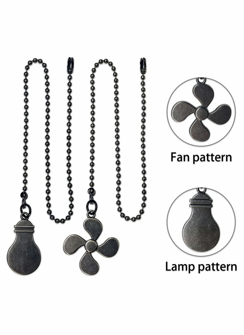 Y&D Ceiling Fan Pull Chain Extender Chains Extension Bronze Pendant 12 Inch Ornament with Ball Connector 4 Pieces  - Image 2