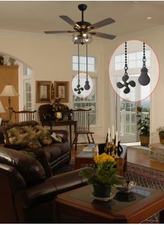 Y&D Ceiling Fan Pull Chain Extender Chains Extension Bronze Pendant 12 Inch Ornament with Ball Connector 4 Pieces  - Image 3