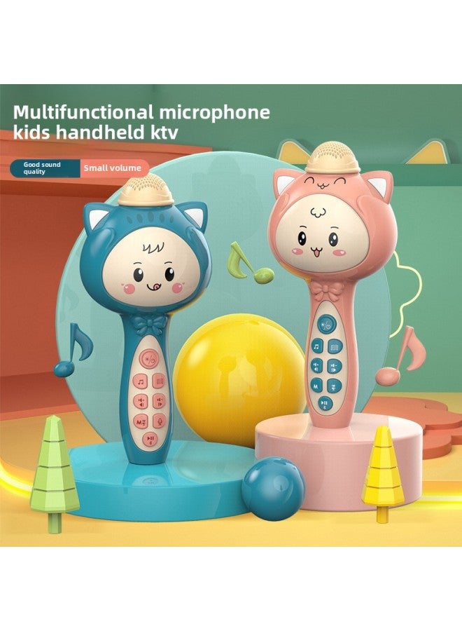Internet Celebrity Cartoon Adorable Children's Wireless Bluetooth Microphone Boys And Girls Karaoke Machine Recording And Amplialation Story Machine-Color:Pink Bluetooth Recording  - Image 2