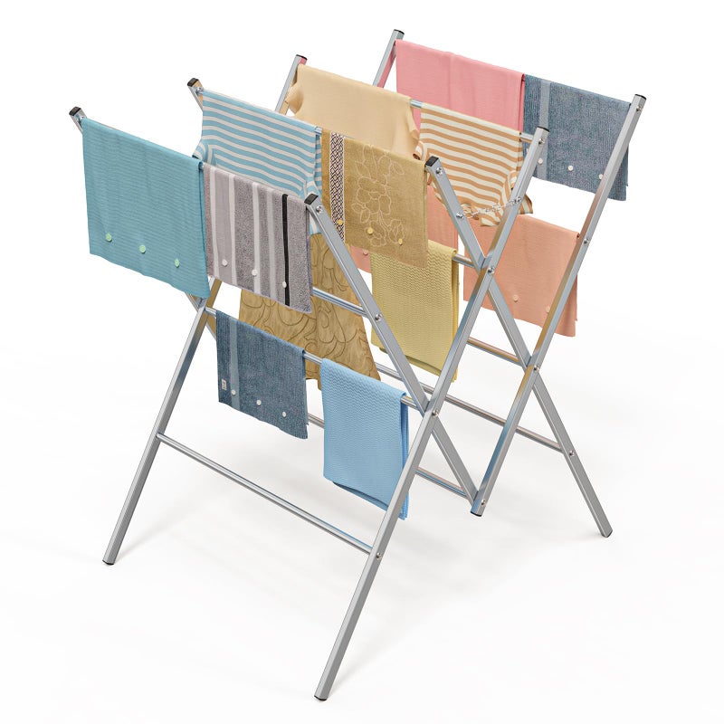 Whitmor Oversized Metal Drying Rack, Silver - Image 1