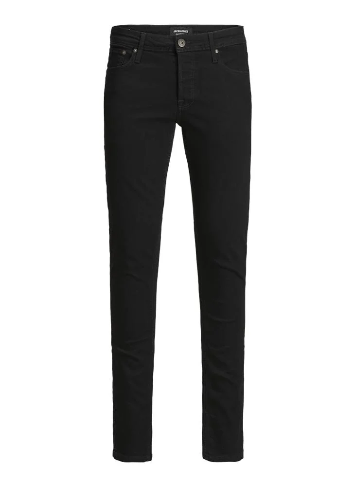 JACK & JONES black denim Dark Washed Slim Fit Jeans for Men | Best Price UAE
