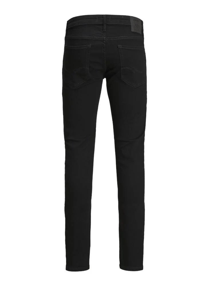 JACK & JONES black denim Dark Washed Slim Fit Jeans for Men | Best Price UAE