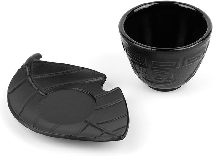 PRINTING IRON CUP IMITATION JAPANESE CAST IRON TEACUPS SAUCER RETRO TEA SET