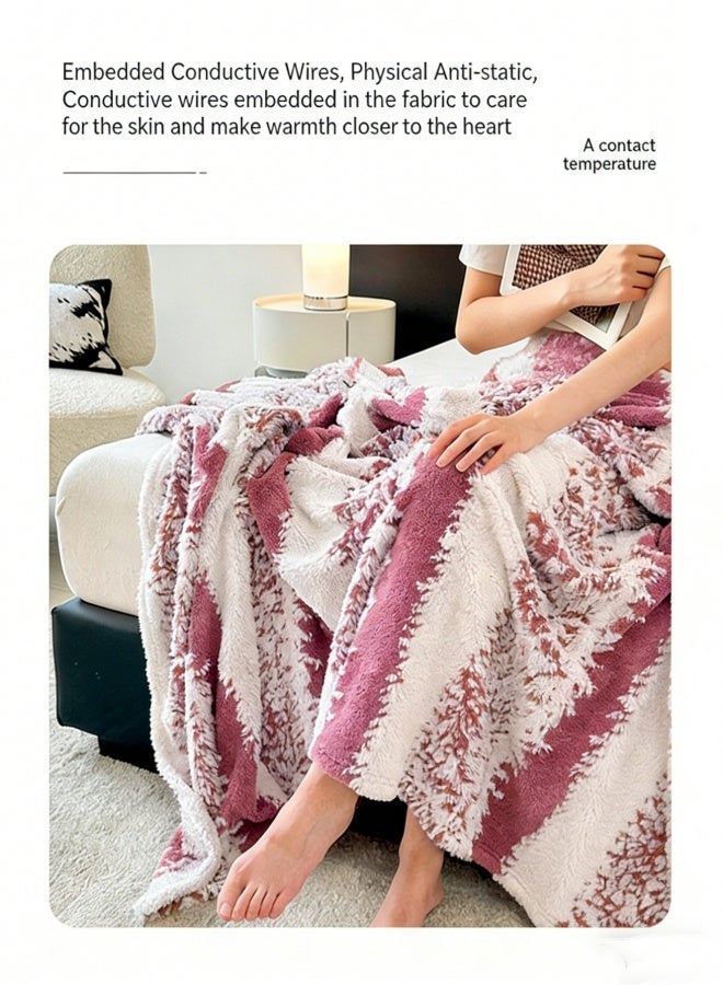 SUCITY 200*230CM Fleece Blanket Multi-Functional Coral Fleece Blanket Nap Office Flannel Winter Blanket - Image 2