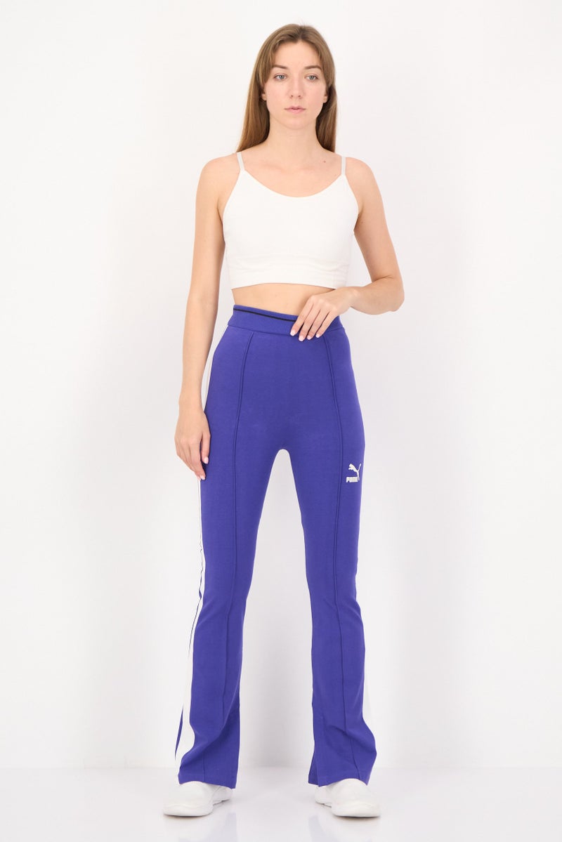 PUMA Women Sportswear Fit Training T7 Flared Leggings, Purple - Image 4