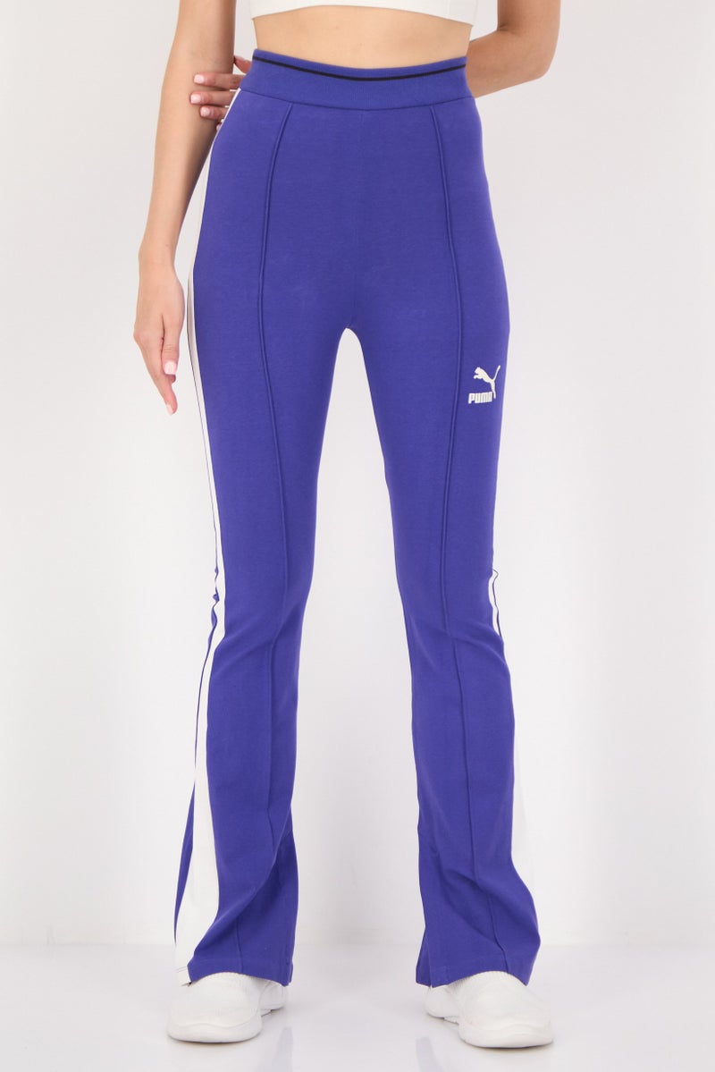 PUMA Women Sportswear Fit Training T7 Flared Leggings, Purple - Image 1