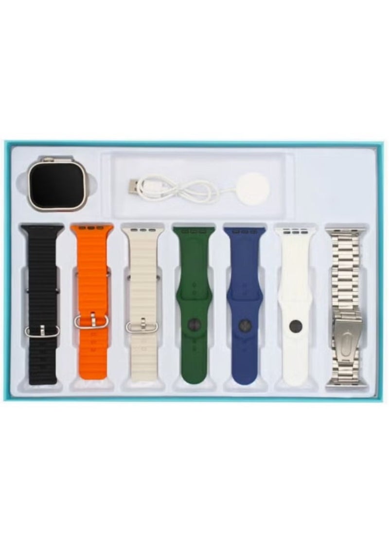 Crown - H70 Ultra 2 Smart Watch for Men – 7-in-1 Straps, Fitness Tracker, Heart Rate & Sleep Monitor, Waterproof, Stylish and Compatible with iOS & Android - Image 1
