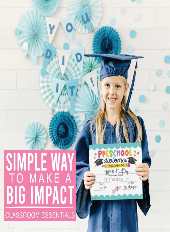 Hadley Designs Preschool Award Certificates for Students -25 Certificate of Achievement Awards, Pre-K Diploma, Preschool Graduation Certificates for Kids, Prek Certificate Paper, Star Student Honor Roll - Image 3