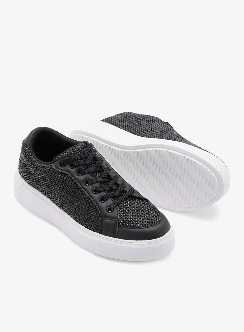 جينجر سنيكرز بنمط منسوج