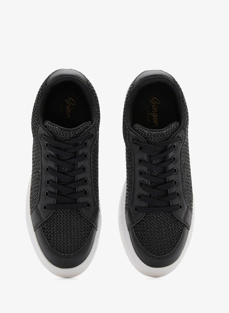 جينجر سنيكرز بنمط منسوج