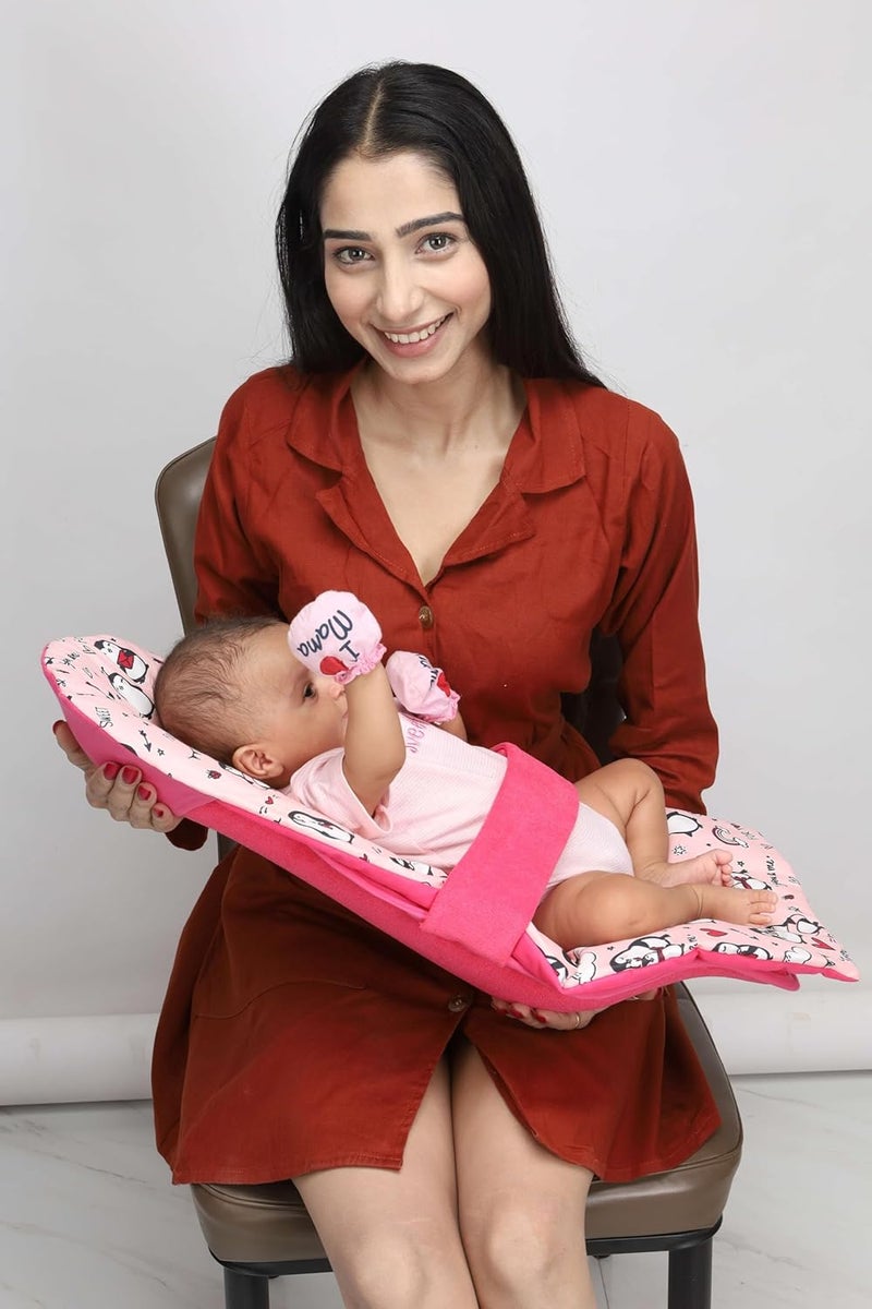 HOOPA 2-in-1 Feeding Pillow Cherry | Breastfeeding Pillow | Infant Carrier | New Born Carrier | Nursing Pillow | Reclined Carrier (Cherry) - Image 1