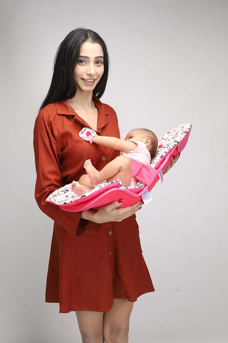 HOOPA 2-in-1 Feeding Pillow Cherry | Breastfeeding Pillow | Infant Carrier | New Born Carrier | Nursing Pillow | Reclined Carrier (Cherry) - Image 2