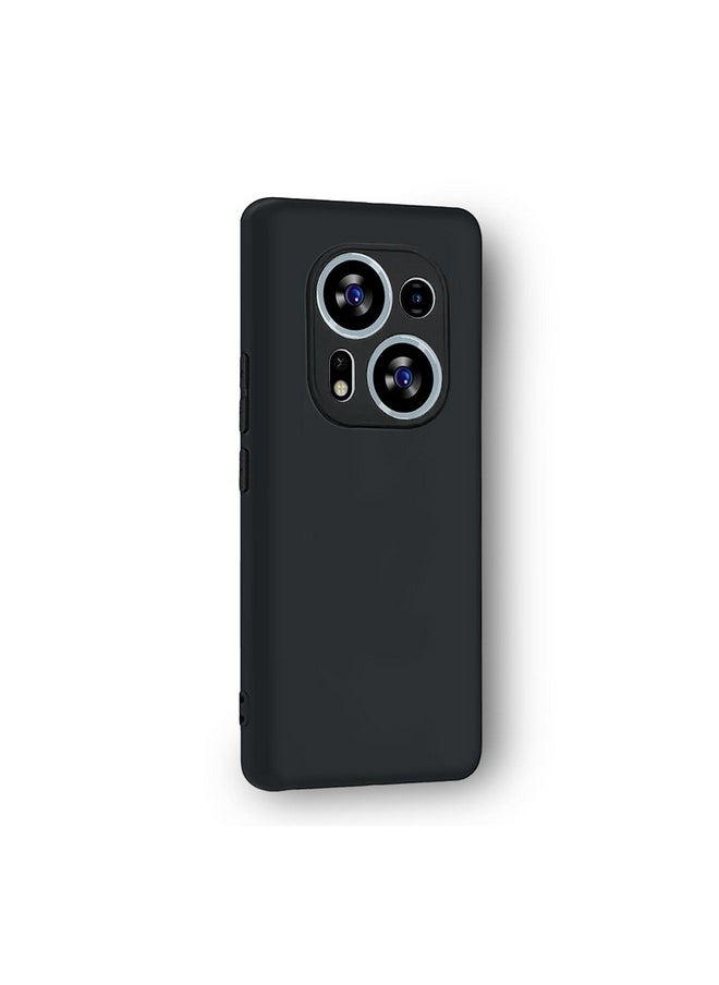 Plus - Plus Protection Matte Finished Back Cover Case for Tecno Phantom X2 5G | Rubberized TPU | Slim Thin Soft Matte Flexible Matte Touch Shockproof - Matte Black - Image 1