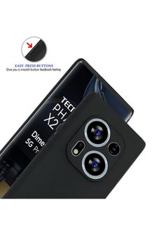 Plus Plus Protection Matte Finished Back Cover Case for Tecno Phantom X2 5G | Rubberized TPU | Slim Thin Soft Matte Flexible Matte Touch Shockproof - Matte Black  - Image 3