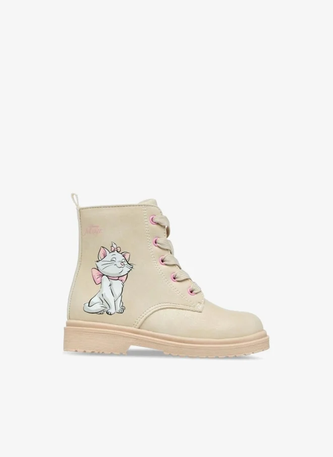 Disney Marie Print Ankle Boots with Zip Closure and Pull Tabs