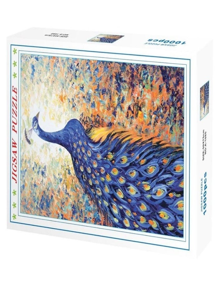 Peacock Puzzle Set, 1000 Pieces - Multicolor