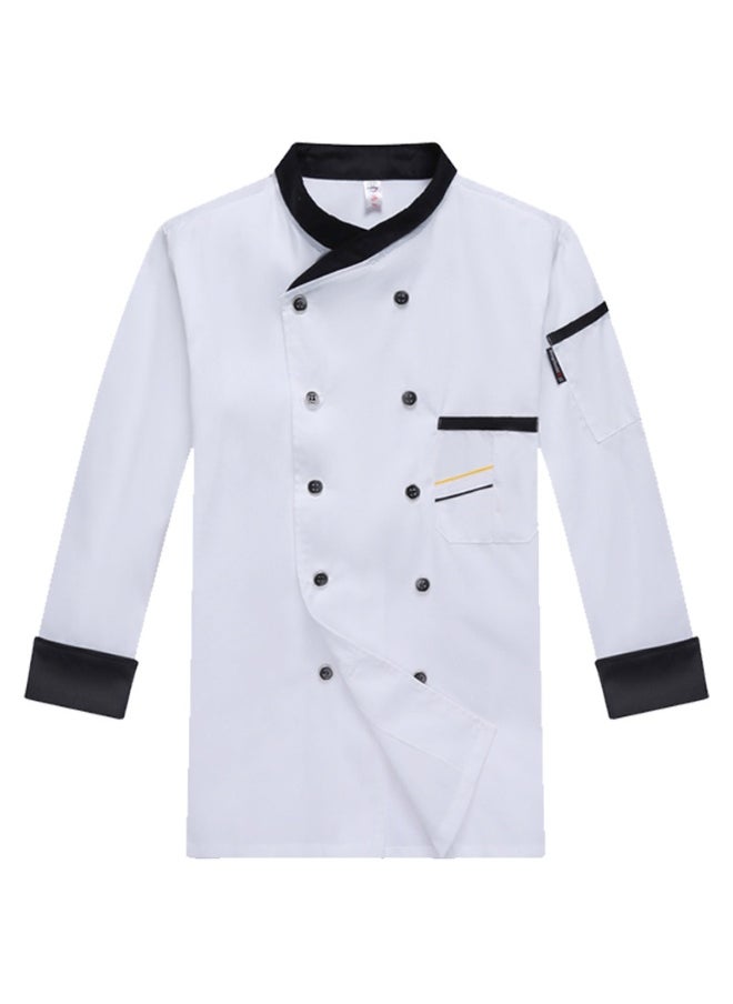 NIBEMINENT Unisex Chef Jacket Mens Short Sleeve Chef Jacket Restaurant Kitchen Soft Uniform Restaurant Hotel Cooking Clothes Catering Chef  - Image 1