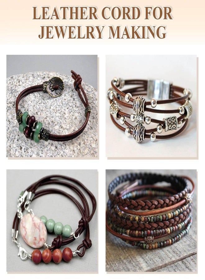 Anezus Leather Cord - Round, Brown Leather Lace for Bracelets, Necklaces & Crafts - Image 4