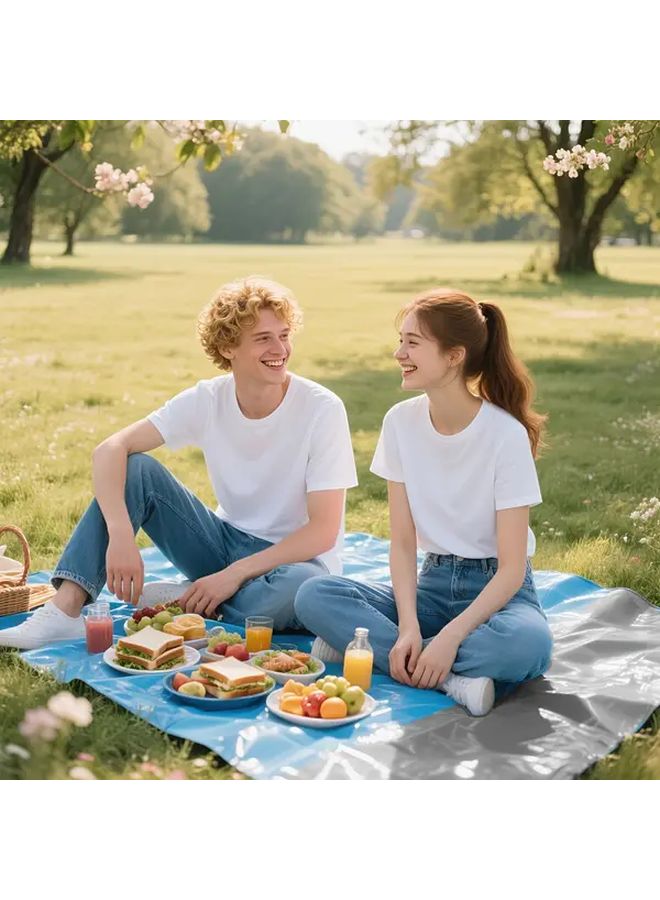 Green Lightweight Beach Camping Mat 55 12x78 74 Inch Sandproof Moisture Resistant - Image 4