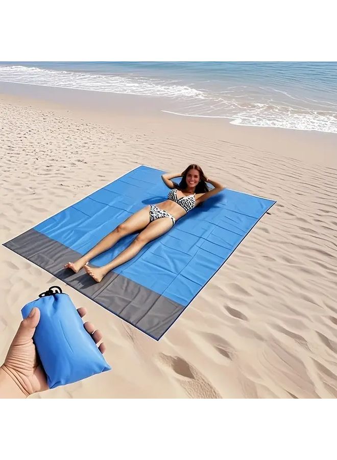 Green Lightweight Beach Camping Mat 55 12x78 74 Inch Sandproof Moisture Resistant - Image 2