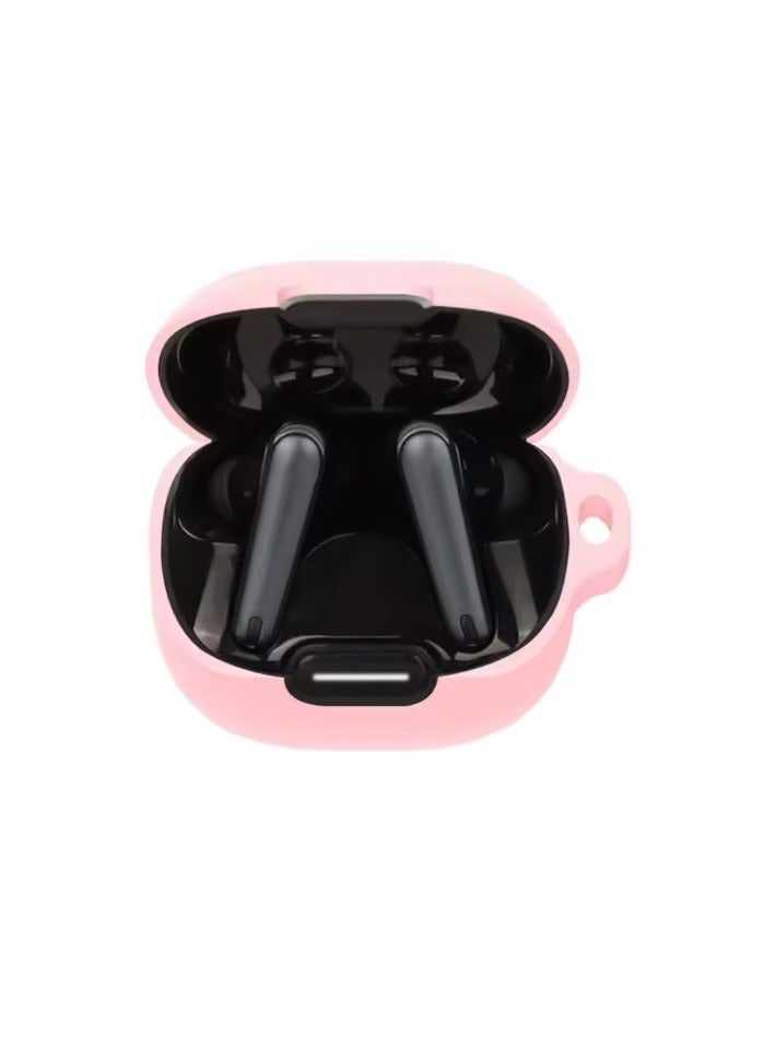 Earphone Protective Case Suitable For Anker soundcore Liberty 4 NC Cover Shockproof Shell Washable Silicone Housing Anti Dust Sleeve Frame (Pink)