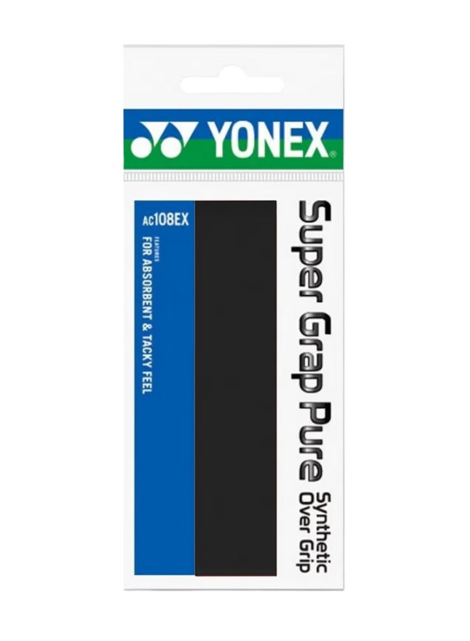 Yonex AC108EX Super Grap Pure Overgrip, Black - Image 1