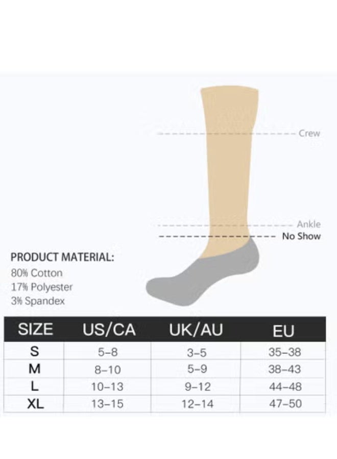 fantasize No Show Low Cut Socks for Mens Casual Sports Athletic Ankle Anti-Slip Socks, Invisible Casual Ankle Socks, Men Short Socks Casual Socks (6 Pairs) - Image 5