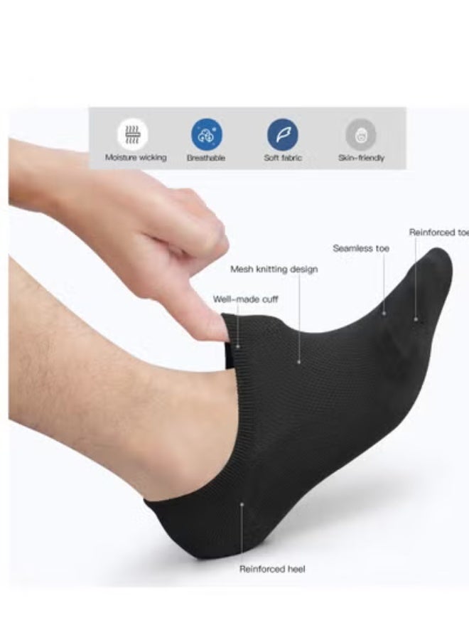 fantasize No Show Low Cut Socks for Mens Casual Sports Athletic Ankle Anti-Slip Socks, Invisible Casual Ankle Socks, Men Short Socks Casual Socks (6 Pairs) - Image 4