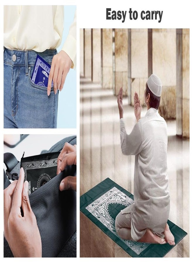 Hitopin Travel Prayer Mat, 8PCS 60cm*100cm Portable Prayer-Mat, Waterproof Rug, Prayer Rug, Muslim Travel Prayer Mats, for Ramadan Gifts, Muslim Prayer (Green, Blue, Red, Black) - Image 3