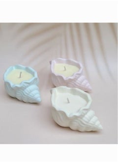 Generic Decorative concrete shell scented candles 3 pcs 