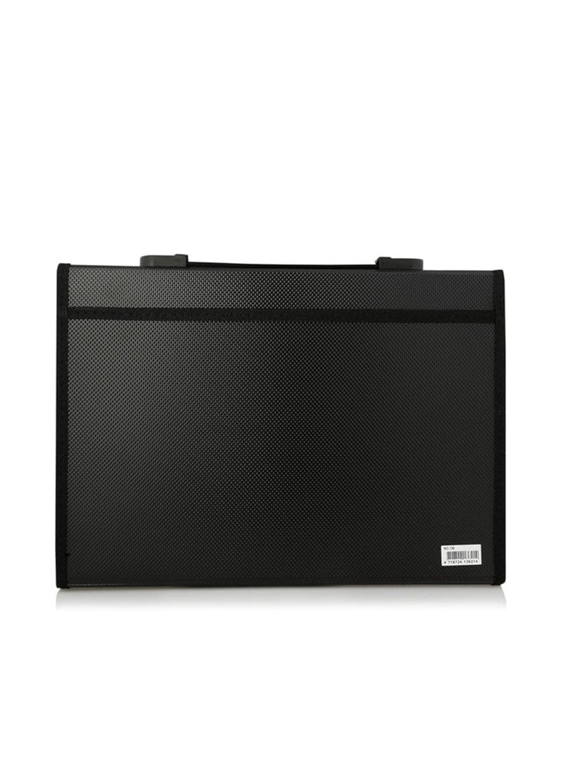 Foldermate - FE-136-BK Foldermate Black Expanding File Case+ Handle 13 pockets - Image 1