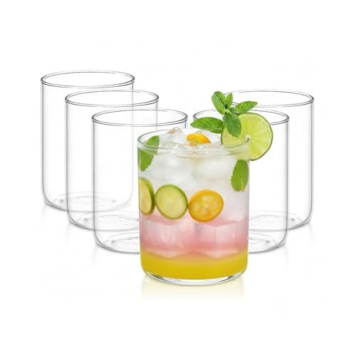 AGARO Elite 255 ml Glasses Set of 6, Transparent Drinking Water Glass Set, Borosilicate Glass Tumbler for Water, Cold Drink, Juice, Flame Proof, Microwave & Dishwasher Safe, for Daily Use & Gifting - Image 1
