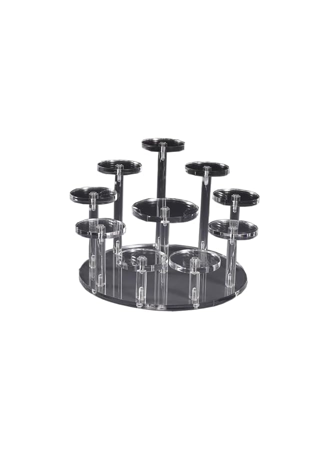 The Bros Acrylic Display Risers, Round Acrylic Display Stands, Acrylic Stands for Display, Risers Display Stands for Perfume,Watch,Rings,Earrings,Mini Figurines (Clear,10Tier)  - Image 2