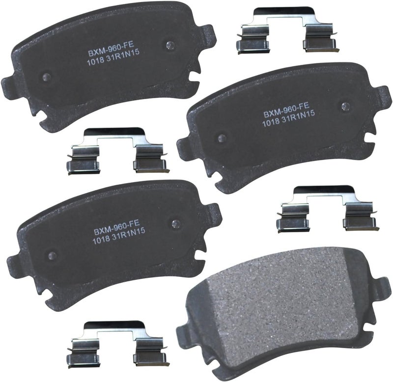 Bendix Premium SBM1018 Semi-Metallic Rear Brake Pads for Select Models Audi A4,A4 Quattro,A5,A5 A6,A6 A8 allroad,RS4,RS6,S4,S5,S6,S8,TT RS Bentley Continental,Volkswagen EuroVan,Phaeton,Transporter - Image 1