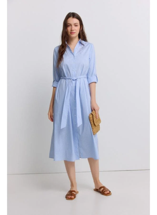 Striped shirt dress